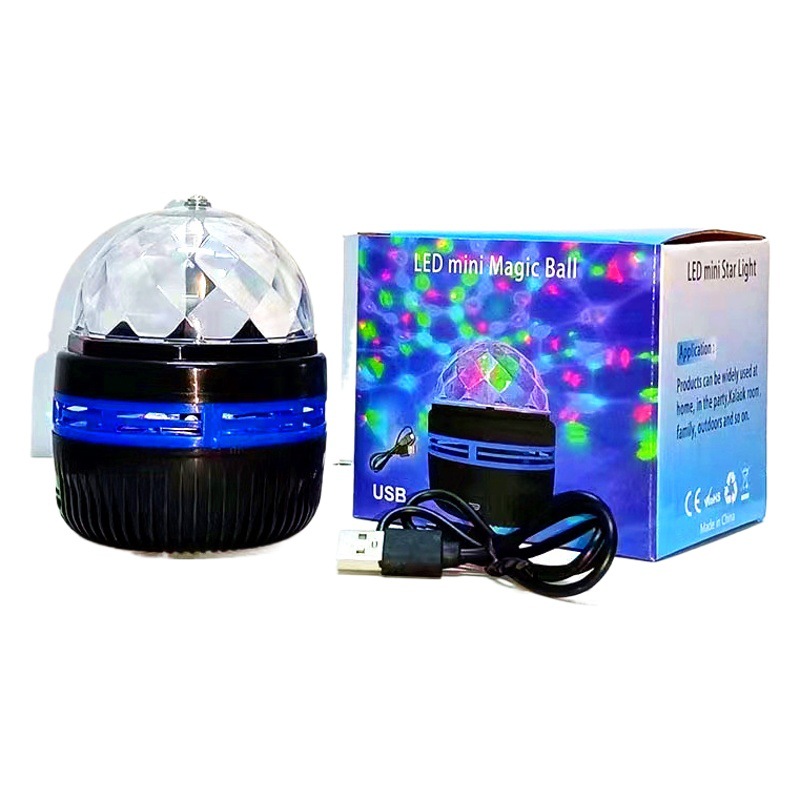 Transfronterizo nueva estrella Luna cristal BOLA MÁGICA luz colorida proyección atmósfera romántica rotación Sueño estrellado luz de la noche