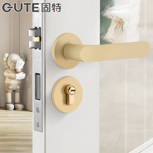 白色室内卧室家用通用型门锁彩色儿童房木门锁具房间门把手女