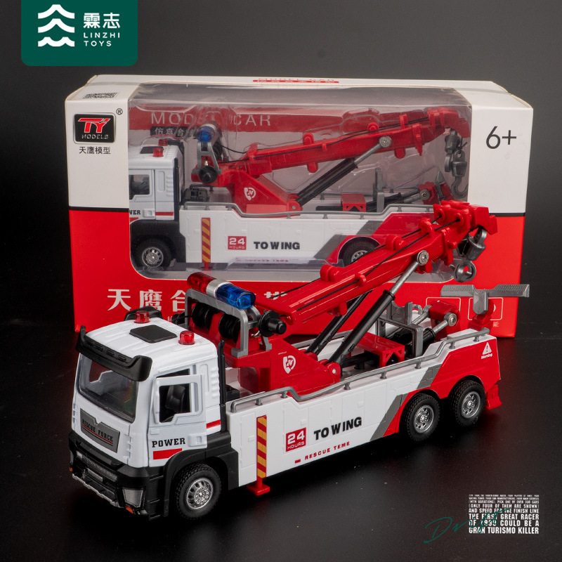 Large Alloy Trailer Toy Boy Road Rescue Vehicle Flatbed Transporter Crane Engineering Car Kidsren's Truck Large Alloy Trailer Toy Boy Road Rescue Vehicle Flatbed Transporter Crane Engineering Car Kidsren's Truck