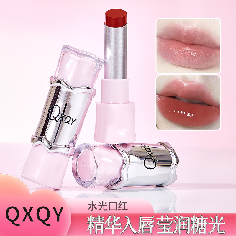 Qxqy Water Gloss Lipstick Matte Waterproof Non-Stick Cup Long-Lasting Easy to Color Moisturizing Moisturizing Pouty Lips Whitening Lipstick