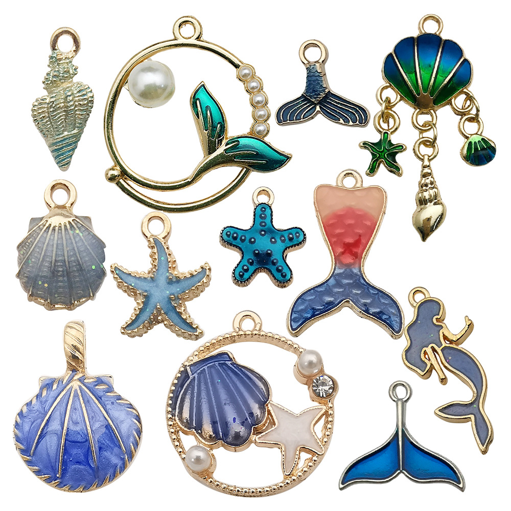 4g Weight Pendant Jewelry Making Type Shell Inlay Material DIY Jewelry Accessories, Keychain Classification 1 Piece Quantity Alloy Material Starfish, Ocean, Hippocampus, Shell, Horse Pattern Marine Style, Simple Style Style Enamel, Enamel Craft Pink Color 1 Piece Alloy Shell Starfish Ocean Hippocampus Pendant DIY Jewelry Accessories Keychain 8