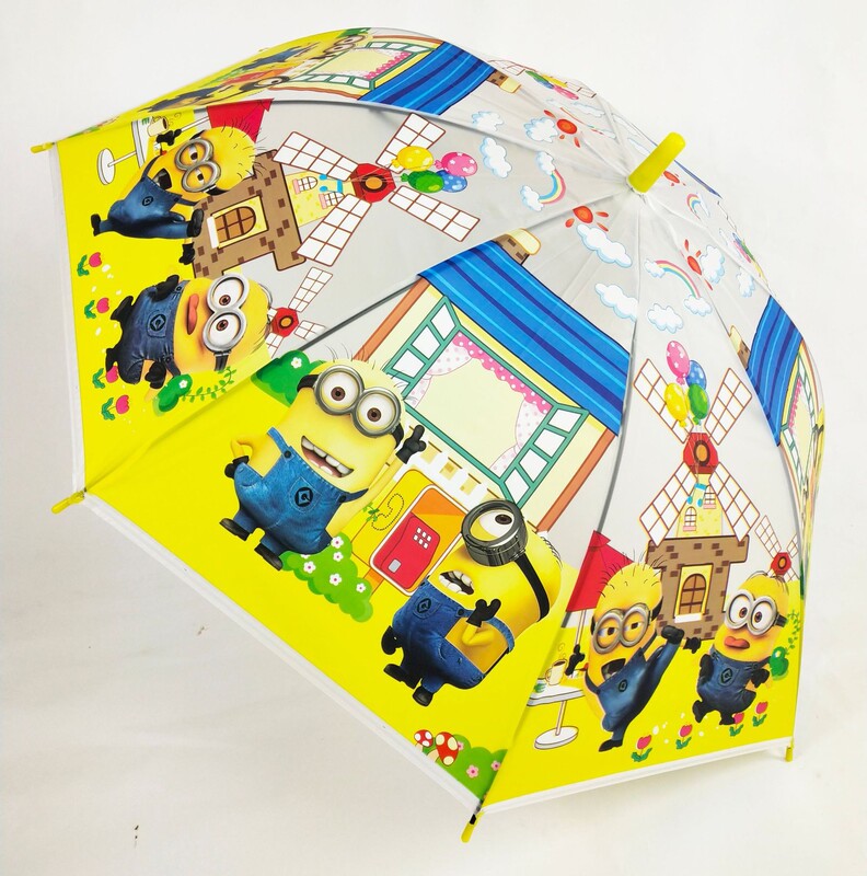 Factory wholesale creative cartoon children's umbrella transparent cartoon children's umbrella environmental protection transparent umbrella