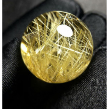 天然水晶巴西金发晶散珠男女款钛晶单珠情侣款招财金发晶手链时尚