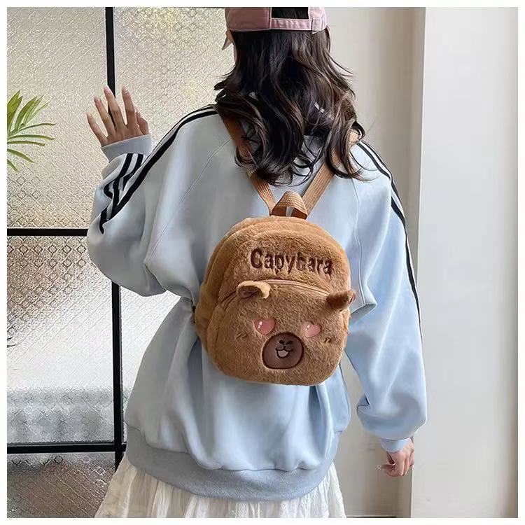 Japanese-style Katto Capibara children's schoolbags, plush toys, backpacks, cute dolls, claw machine figurines, gifts undefined