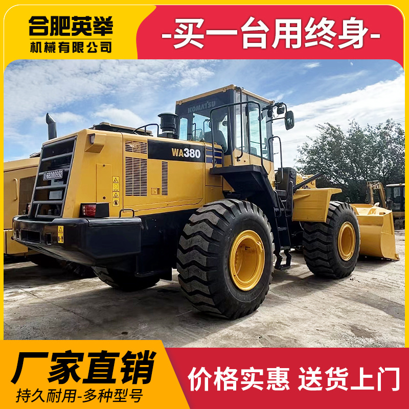 Comercio exterior suministro directo cargador de descarga frontal noventa por ciento nuevo WA380 en stock maquinaria de construcción cargador de neumáticos