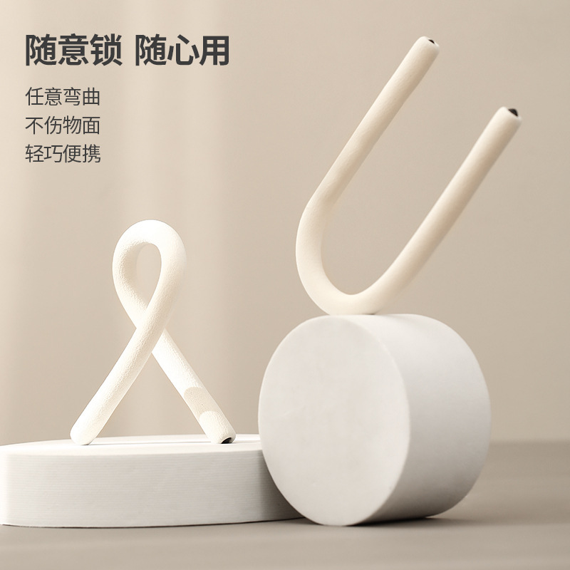 Home Daily Portable Free Curved Cabinet U-shaped Hook Variable Desktop Mobile Phone Bracket Simple Padlock Home Daily Portable Free Curved Cabinet U-shaped Hook Variable Desktop Mobile Phone Bracket Simple Padlock