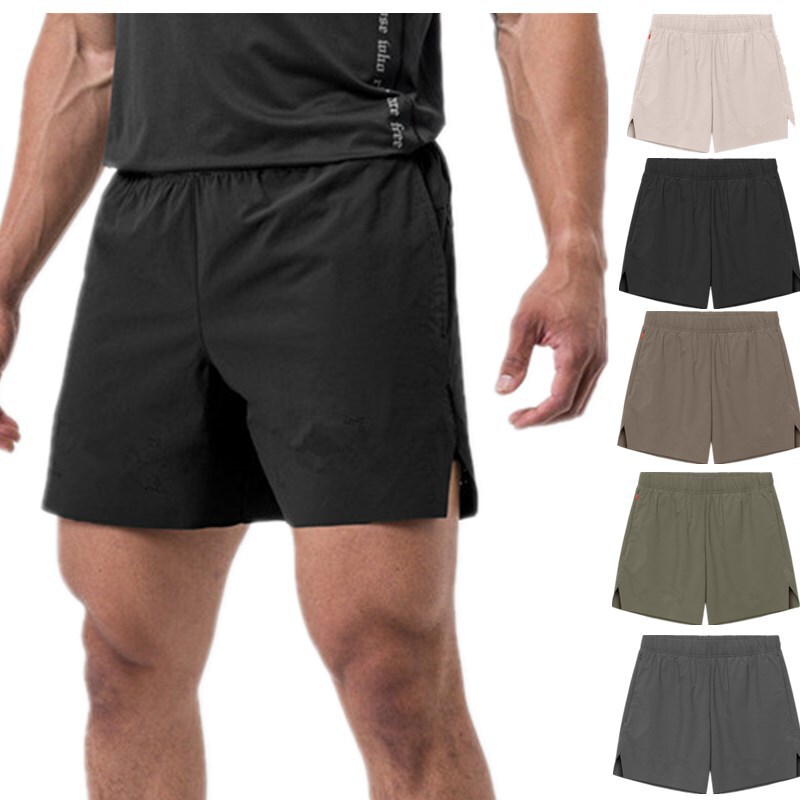New Summer Three-Quarter Pants, Elastic Casual Running Fitness Muscle Quick-Drying Track and Field Sports Shorts for Men, Trendy Brand