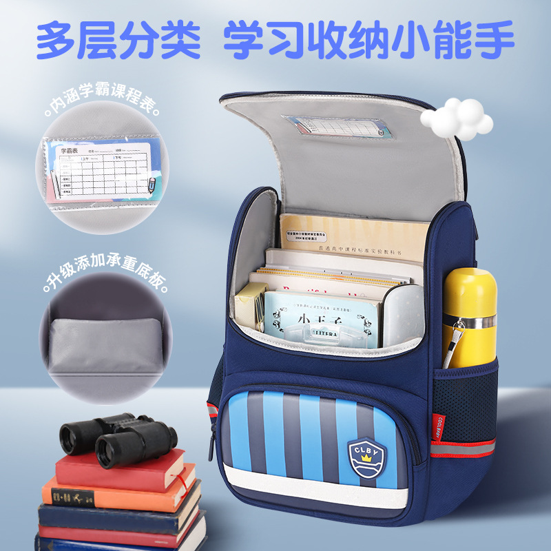 Nueva 3D lindo de dibujos animados estudiante la escuela primaria schoolbag Grado 2, 3, 6 niños y niñas mochila impresión protección columna vertebral