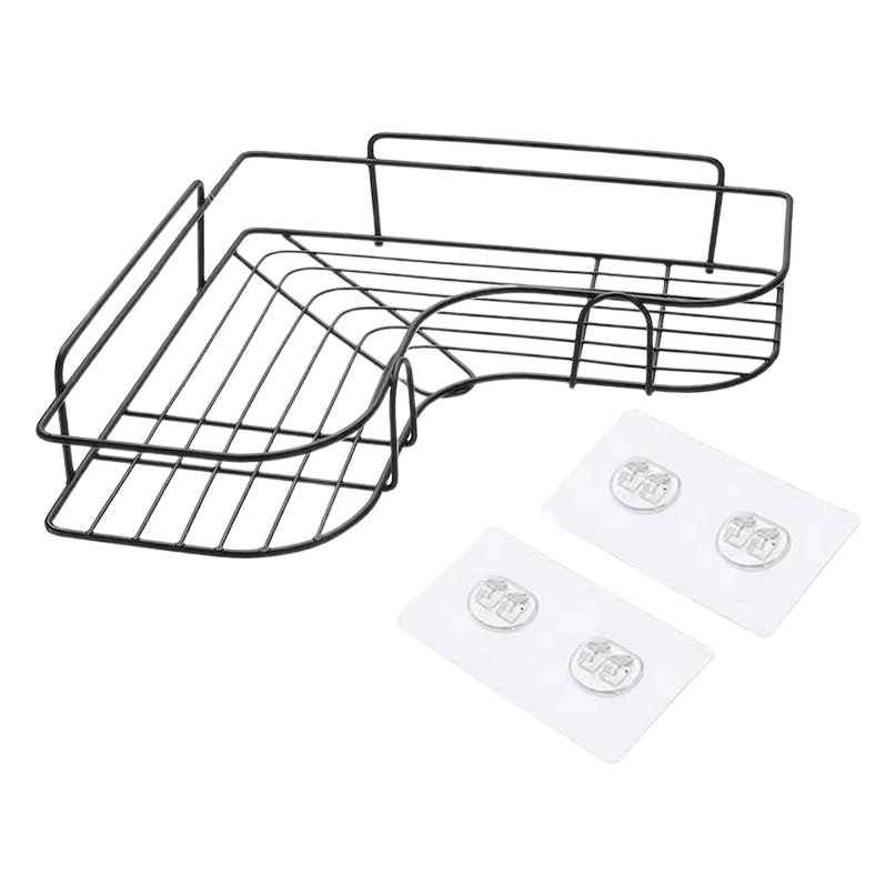 Baño Rack de almacenamiento Punch-libre montado en la pared de esquina lavabo baño montado en la pared inodoro triángulo cocina rack de almacenamiento