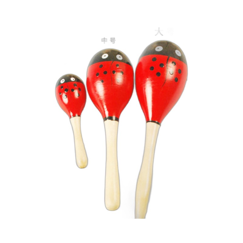 Juguete educativo de mano del bebé Orff instrumento musical de dibujos animados de madera Bola de arena martillo de arena de madera ejercicio sonajero auditivo