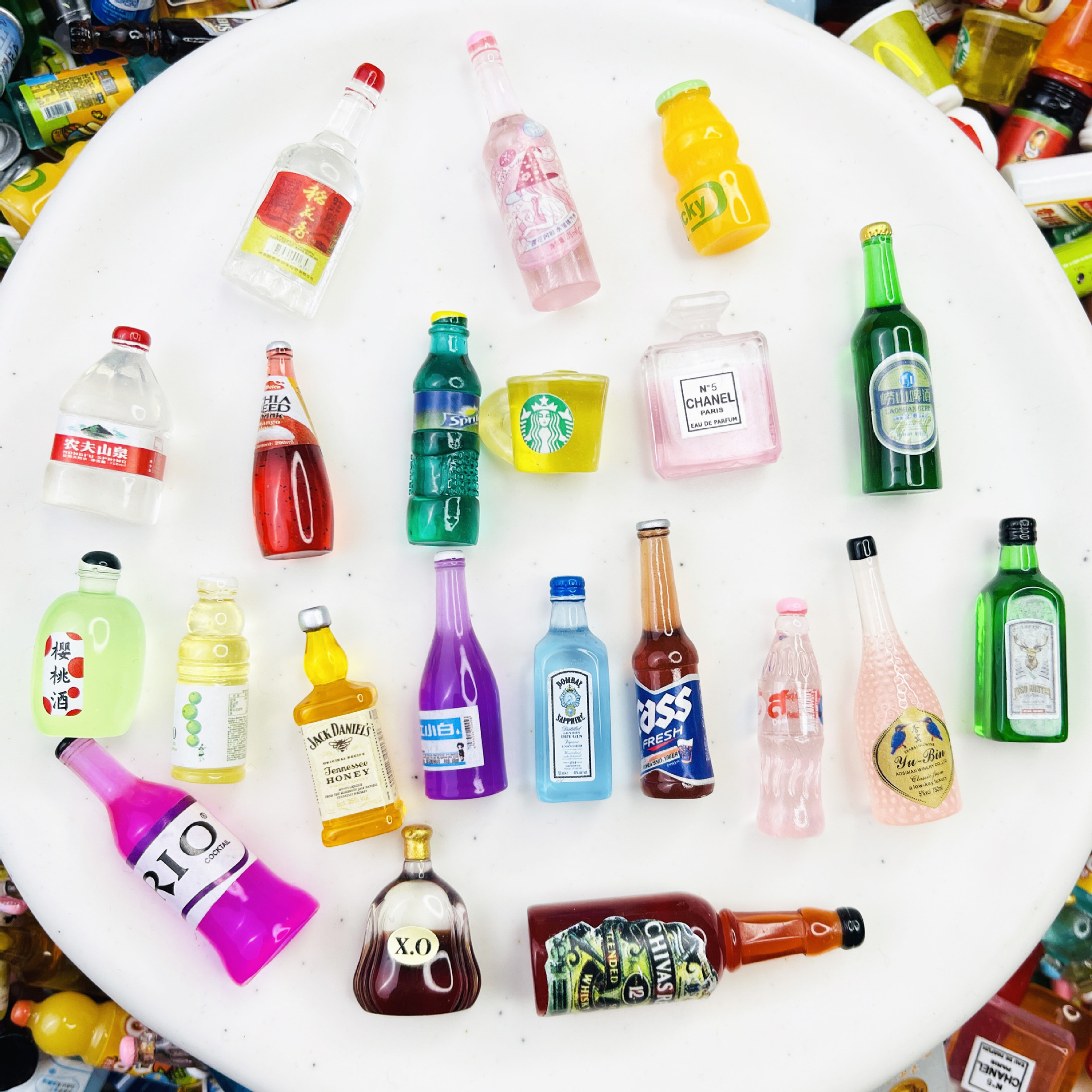 Douyin's new resin simulation mini wine bottle supermarket supplies…