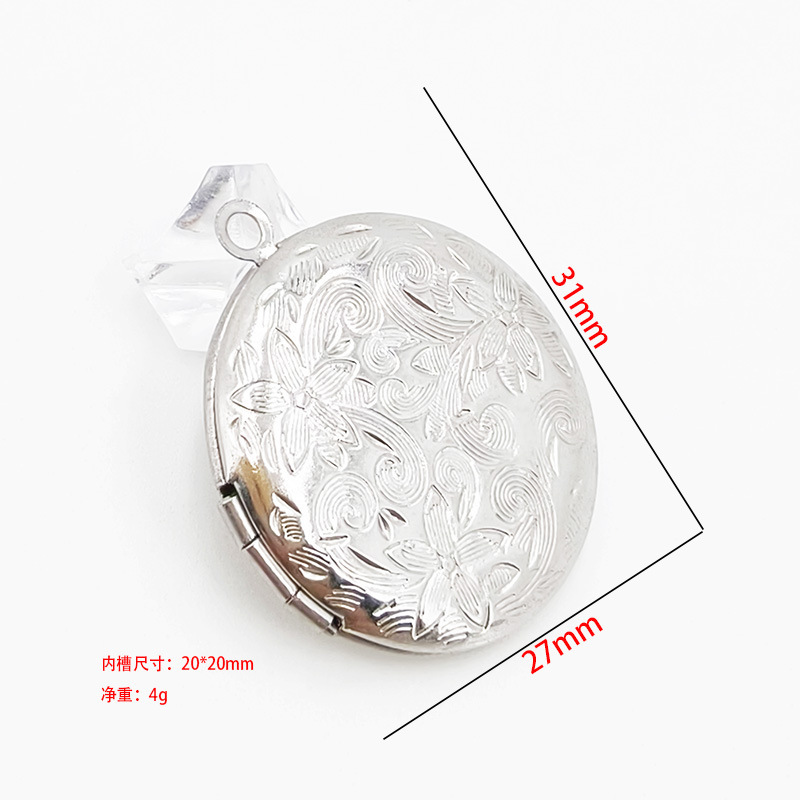 DIYのステンレス鋼の写真の箱の愛の円形の正方形のペンダントのアクセサリーのネックレスの装飾の部品のカップルの写真の箱|undefined