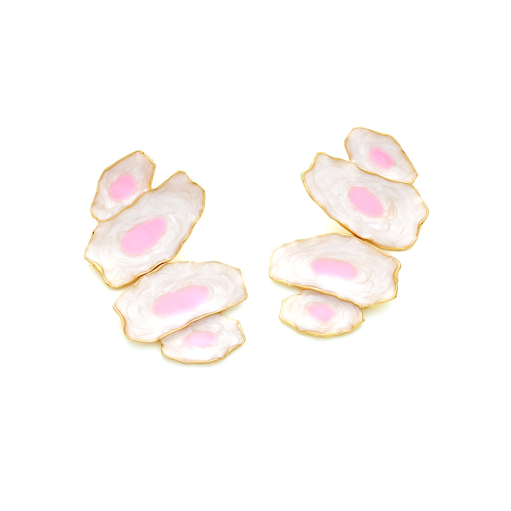 Women's Gender Enamel Design 1 Pair Elegant Simple Style Irregular Enamel Zinc Alloy Drop Earrings