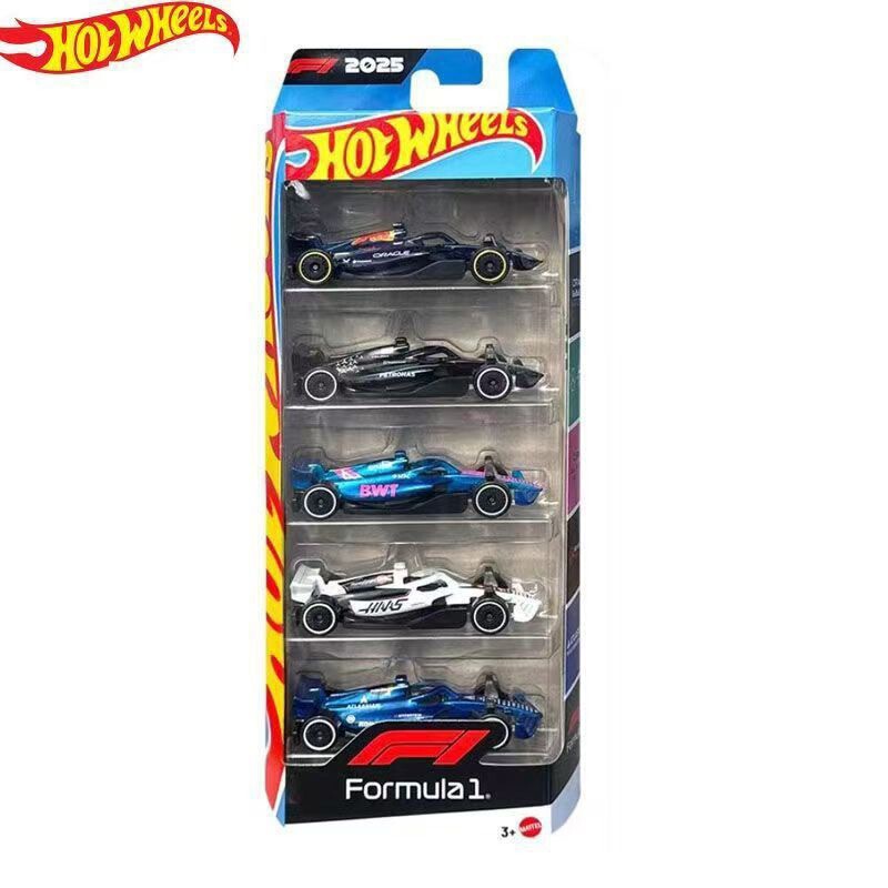 New Hot Wheels Alloy Sports Car Five-Pack Collection Red Bull F1 Racing Car Mclaren Boys' Toy Model
