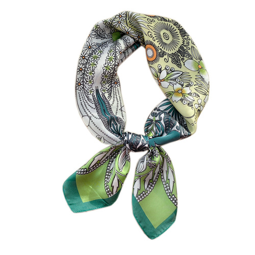 70*70 small square scarf, silk scarf for women, spring and autumn style, fashionable, versatile, thin style, matching shirt, windbreaker, suit, headband