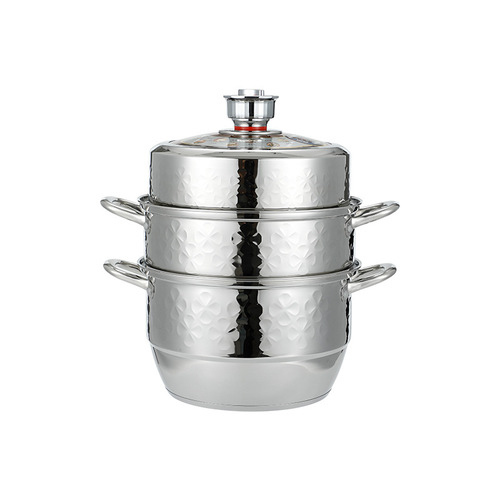 304 stainless steel steamer three-layer multi-layer steaming soup pot household thickened induction cooker kitchen pot gift wholesale