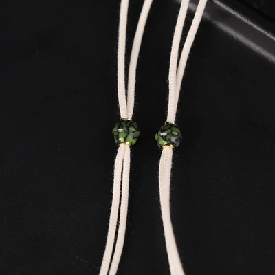 Imitation Turquoise Cord Stringing Wire Can Be Used for Thick Cords and Large Holes, Accessories for Bracelets, Spacer Beads, Necklace End Positioning Beads, and Accessories (Zərgərlik ara hissələri) - imitation-green-pine-seed-yellow-net-flower-style-size-approximately-size-6548mm