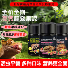 爬爬小冷蜥蜴爬宠果粉守宫昆虫泥丽纹龙蜥果泥粉营养果粉食物批发