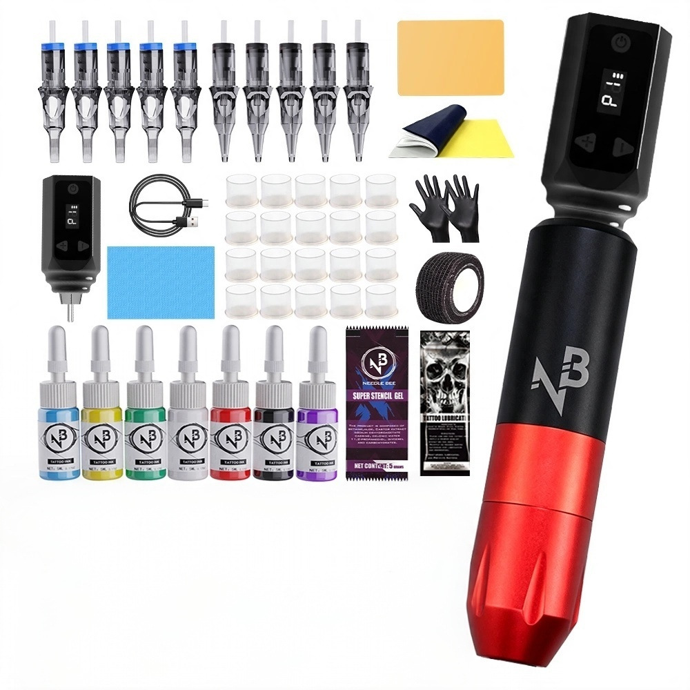Tattoo suit tattoo pen tattoo power RCA student suit tattoo integrated needle temu cross-border supply full set