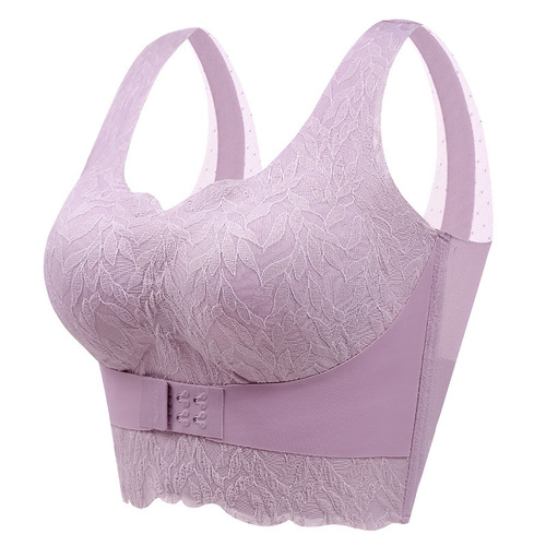 Large size push-up underwear, seamless front buckle, no rims, thin sports bra, beautiful back, big breasts, small bra