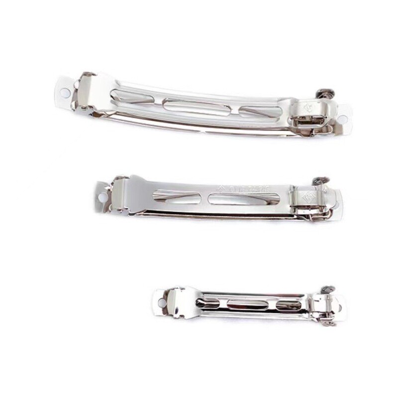 South Korea NS thick automatic clip 6cm-8cm three spring clip DIY bow bottom chuck jewelry accessories wholesale South Korea NS thick automatic clip 6cm-8cm three spring clip DIY bow bottom chuck jewelry accessories wholesale