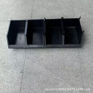 东莞厂家黑色加厚防静电斜口塑料框无尘车间专用加厚物料收纳箱子