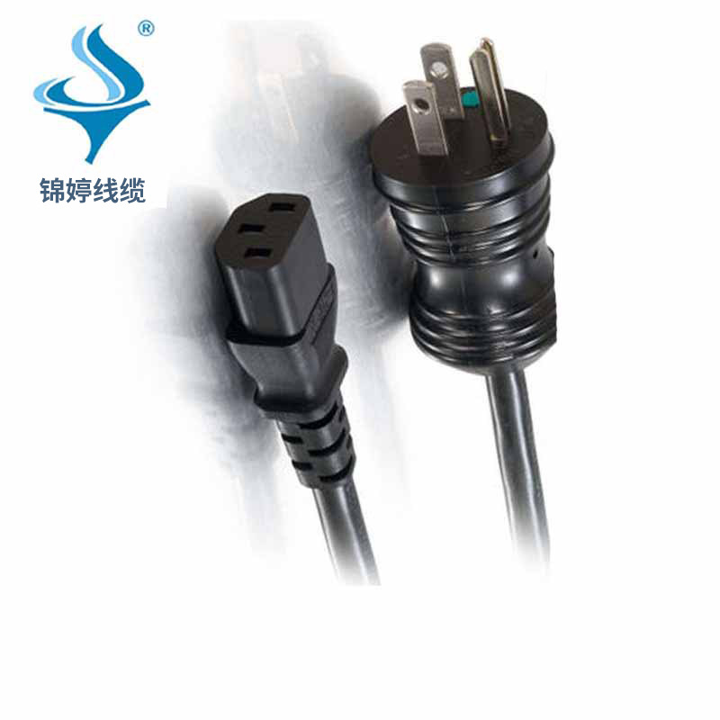 供应三芯美式弯头NEMA6-20P插头 三极美标电源插头