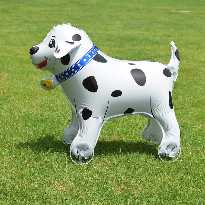 바퀴 달린 풍선 (얼룩 강아지) OPP 봉투 포장