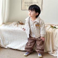 幼禾品质童装男童冬款韩版夹棉保暖外套绗棉外穿潮范婴幼童批发