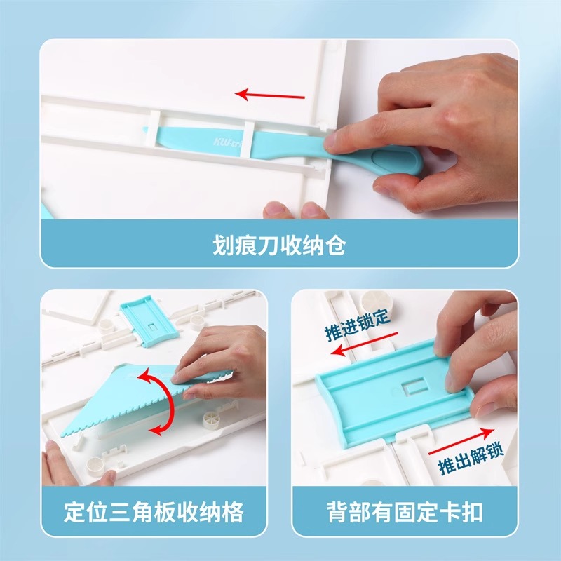 Herramienta de sangría Kedeyou, tablero de rasguño, máquina de plegado, material de cuenta manual plegable, cuchillo de bricolaje, herramienta de origami manual