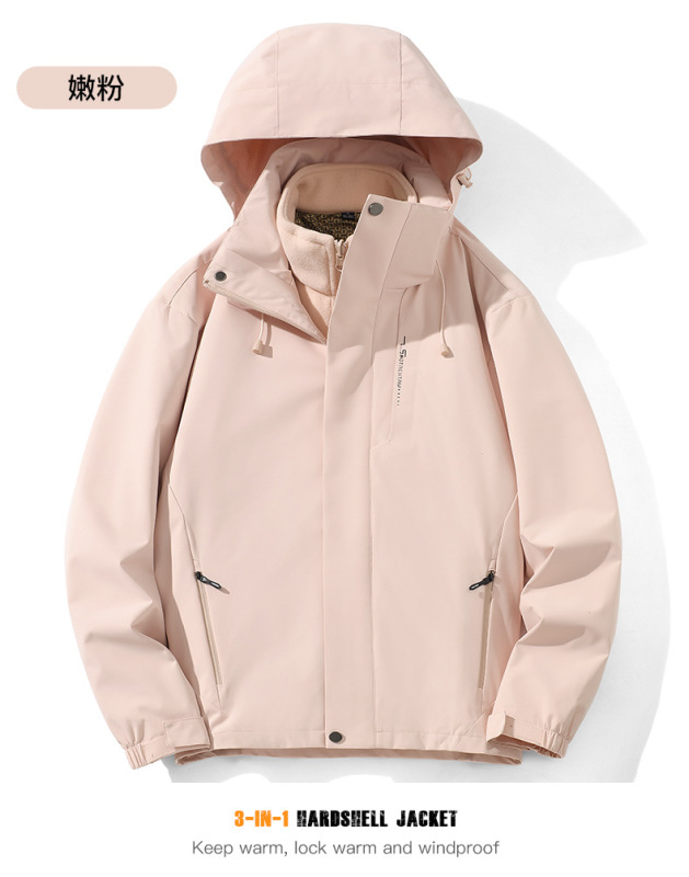 団体購入限定丨ジャケット3in1保温インナー付きアウトドア登山服防風防水ワークジャケットカスタム|undefined