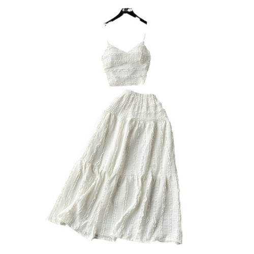 Women's Summer 2025 New Age-Defying Set: Tank Top and Flowy Maxi Skirt Two-Piece Set, Trendy and Versatile