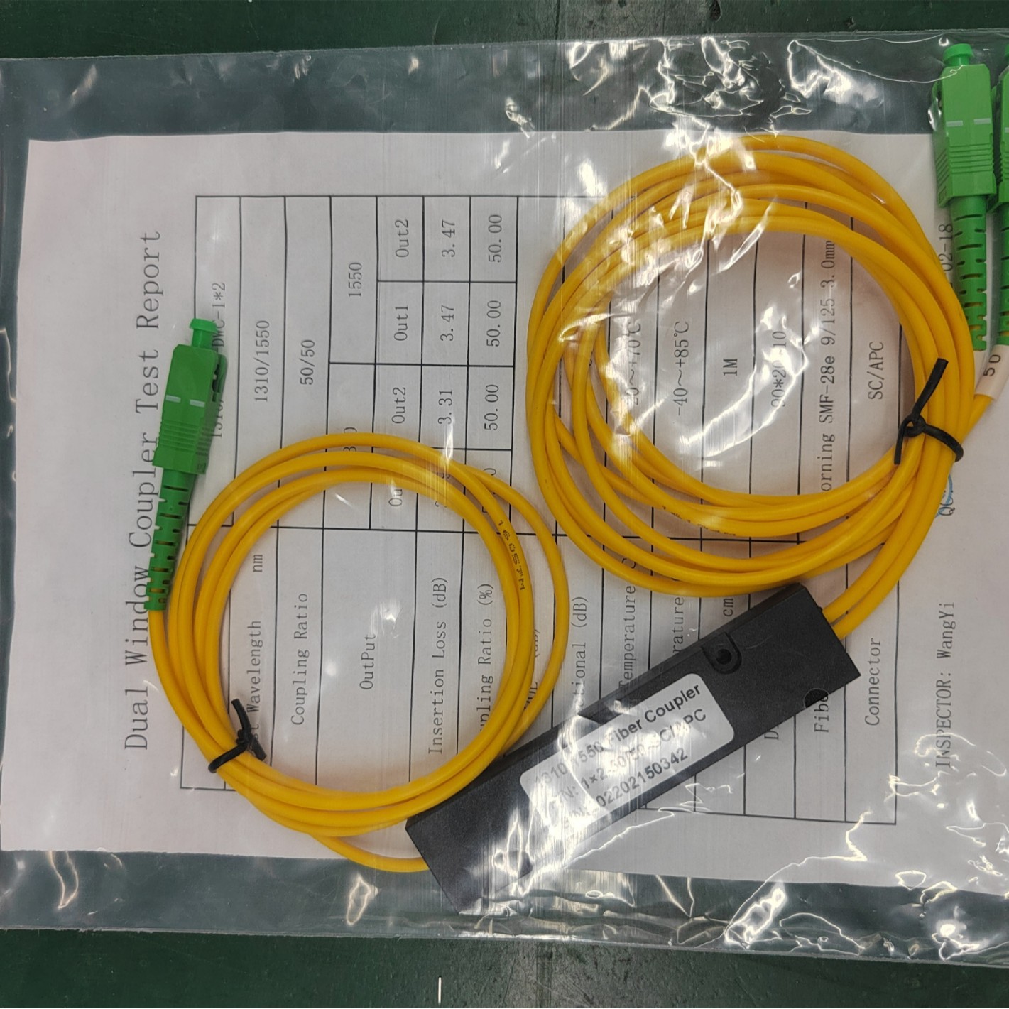 FBT Splitter ��׶��ʽ 1��2 SC/APC ��ģ���˷�·�����DBC����
