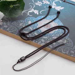 項鍊繩diy手工掛脖掛繩金剛結編織繩鑰匙扣手把繩古銀魚嘴流蘇穗