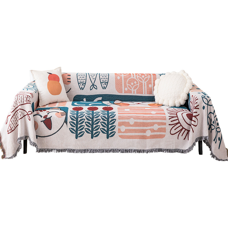 Four Seasons funda de sofá universal Nordic ins estilo anti-gato combinación de arañazos sofá cubierta completa cubierta de tela toalla Amazon transfronteriza