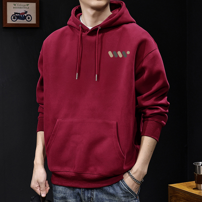 Rojo vino con sudadera con capuz Regular - 2501