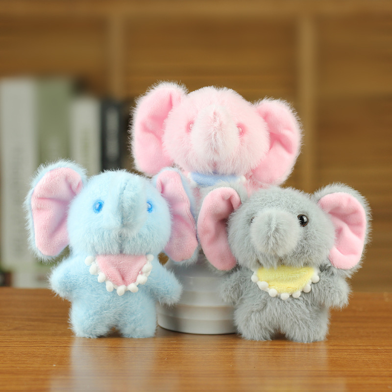 Douyin celebridad de Internet venta caliente bebé elefante llavero muñeca colgante peluche elefante muñeca regalo de lanzamiento de boda