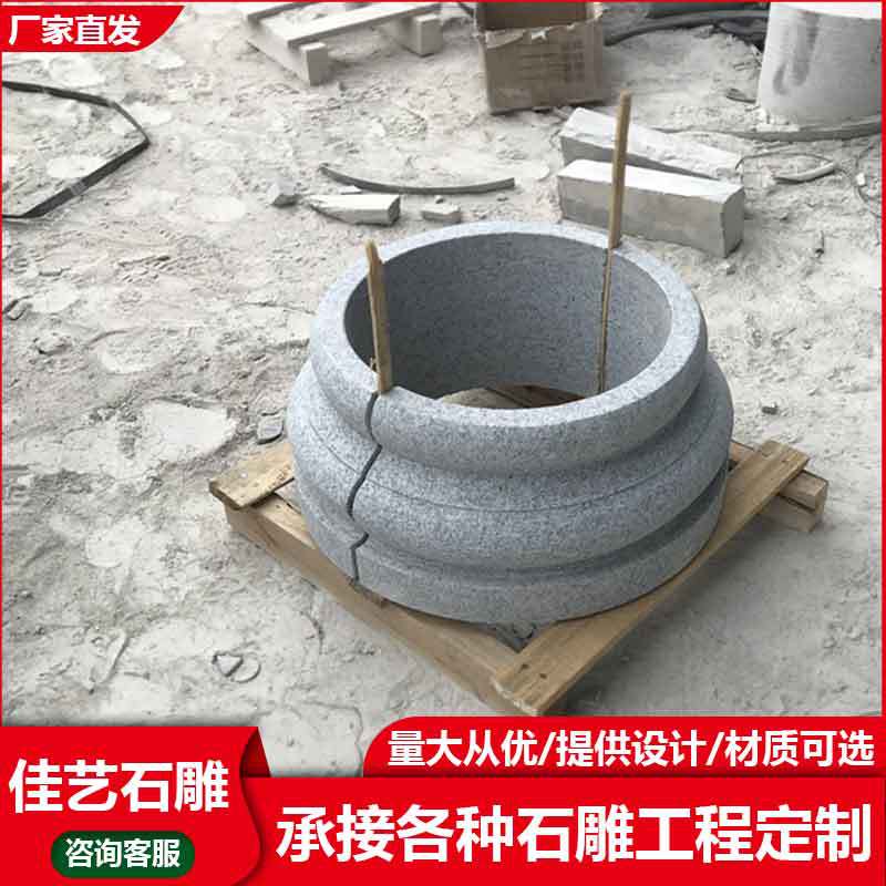 花岗岩柱顶石厂家天然石柱础制作 寺庙柱脚石销售 木柱石柱墩价格