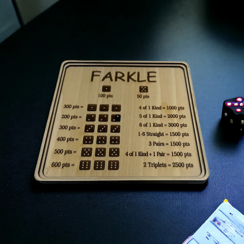 アマゾン爆型Farkleサイコロ盤ゲームトレイ、家庭ゲームの夜、盤ゲーム|undefined