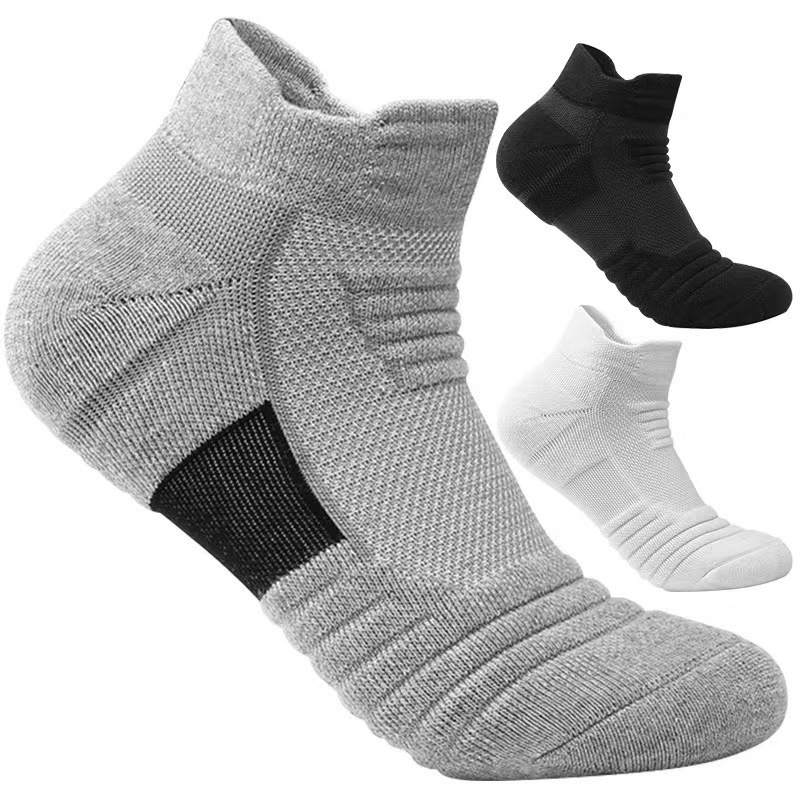 Meias de basquete meias esportivas profissionais masculinas curtas de cano médio com fundo de toalha de alta qualidade espessadas absorventes de choque antiderrapantes meias de corrida Zhuji