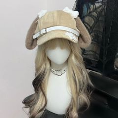 Inn帽子オリジナル骨長耳子犬耳亜文化ベレー帽画家かわいい起爆金