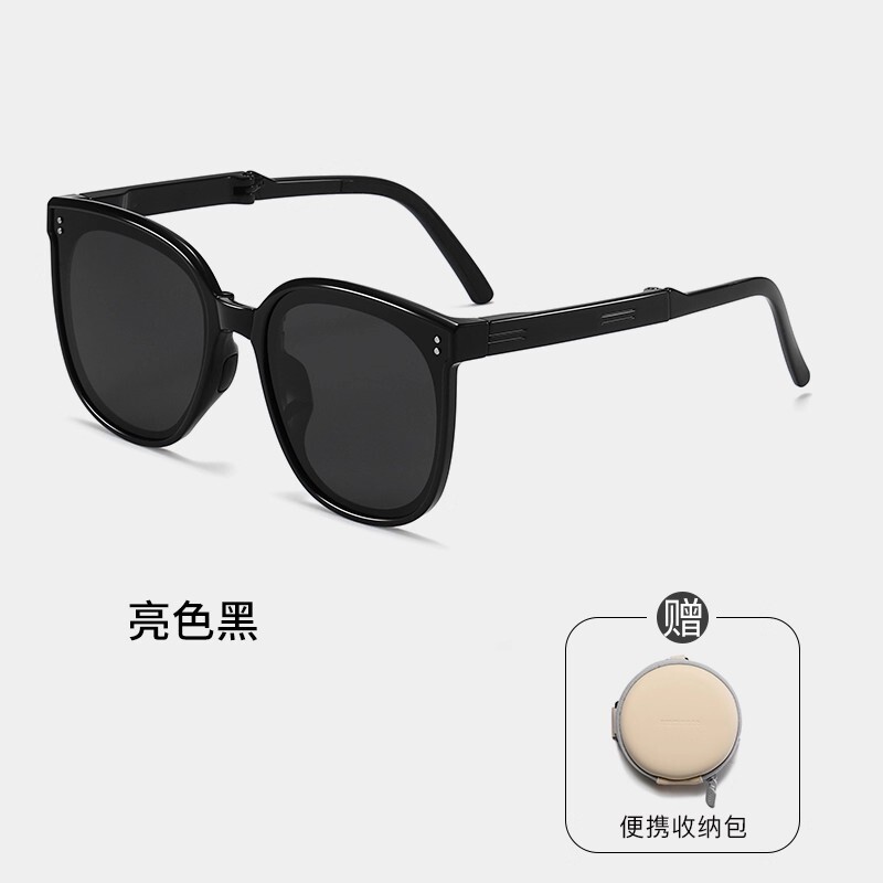 折叠墨镜男女新款高级感显脸小防紫外线偏光太阳眼镜防晒开车套镜|undefined