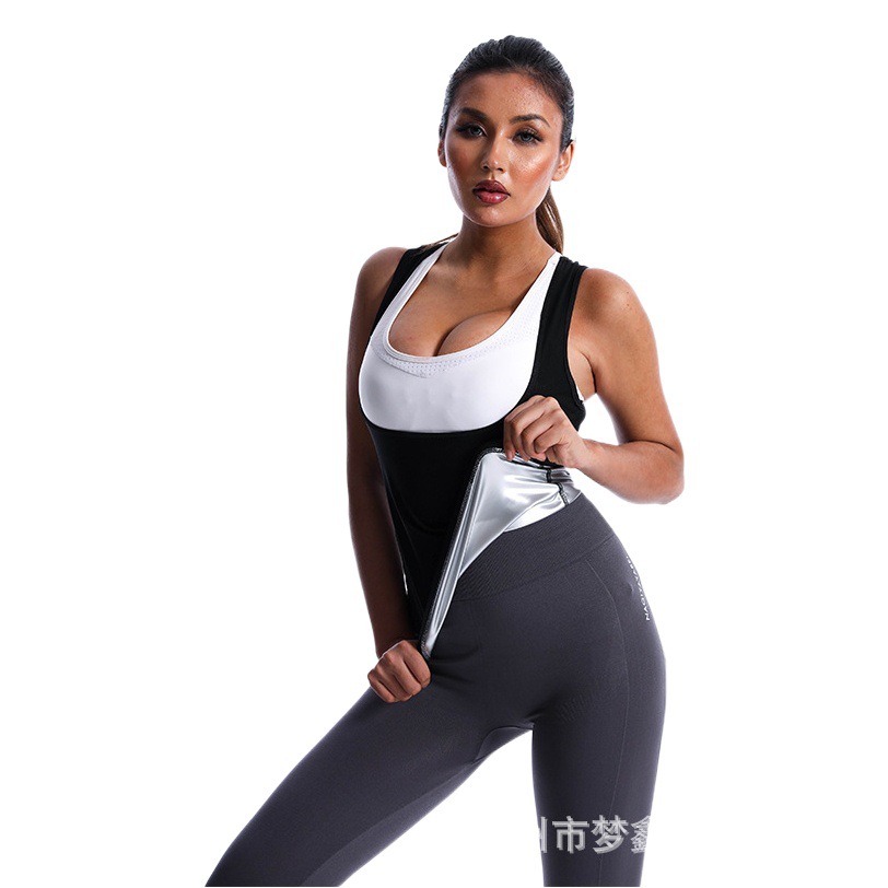European and American Women's Sports Fitness Sweat Vest Sauna Sweat Wear Sweat Abdominal Body Shaping Clothes Waist Bracket Underwear