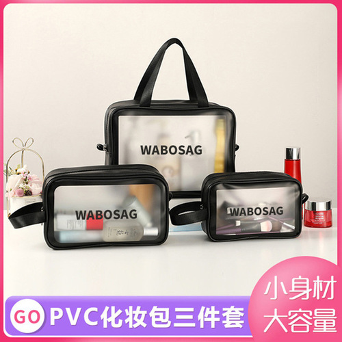 Transparent PVC makeup travel wash bag waterproof portable large capacity swimming bag shower bag makeup bag travel storage bag