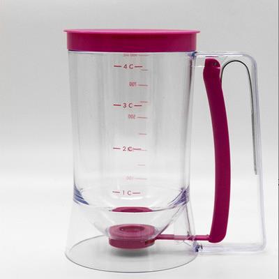 Bateador separador dispensador de la torta de la taza de mano dispensador de masa embudo taza de medición herramienta para hornear