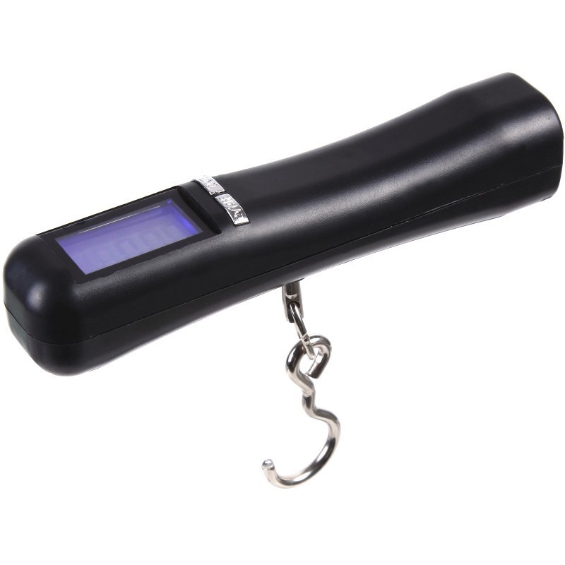 Báscula portátil electrónica de 50 kg para equipaje, con gancho y cinta