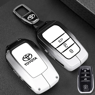 Static Rod/Key Bag | for Toyota Key Cover - type-b-metal-buckle-black-and-white