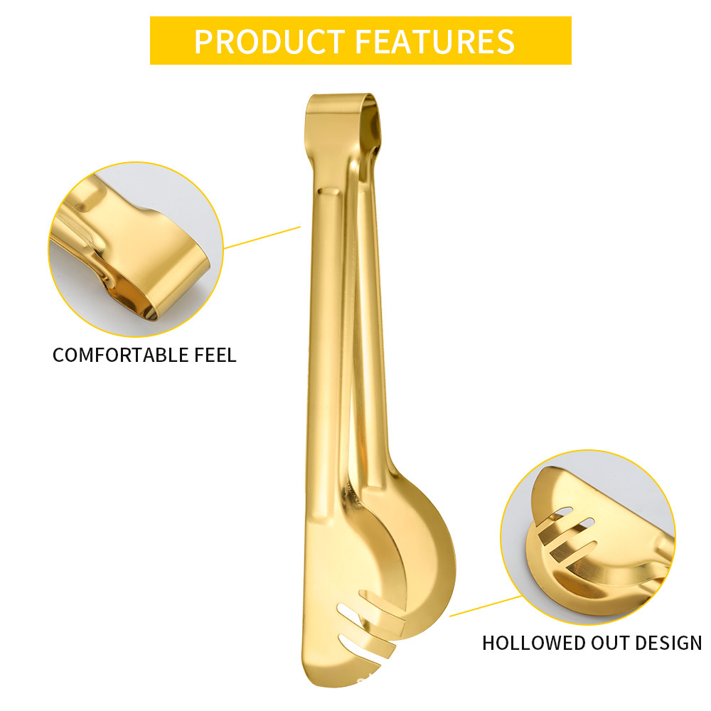 Suministro transfronterizo cuchara de tenedor de acero inoxidable Colador traje de vajilla común cuchara de servicio de clip de carne de comida multiusos