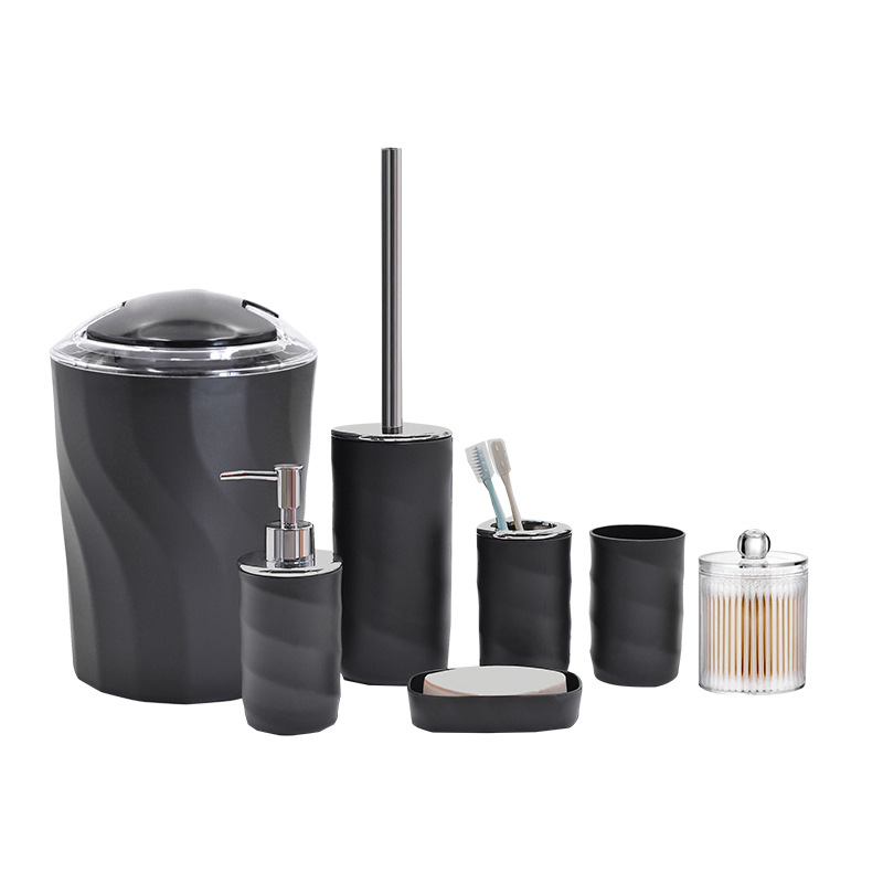 Productos de baño transfronterizos, set de siete piezas, set de baño europeo, set de enjuague bucal, set de taza de cepillo de dientes