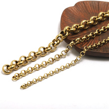 黄铜O字十字链防静电链黄铜珍珠链条手链裤链包包配链DIY五金配件